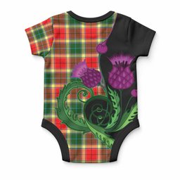 Gibson (Gibbs or Gibsone) Tartan Baby Onesie Traditional Scottish Thistle