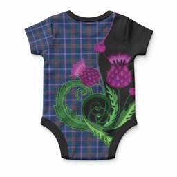 Jewish Tartan Baby Onesie Traditional Scottish Thistle