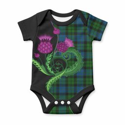 MacKie (McKie) Tartan Baby Onesie Traditional Scottish Thistle