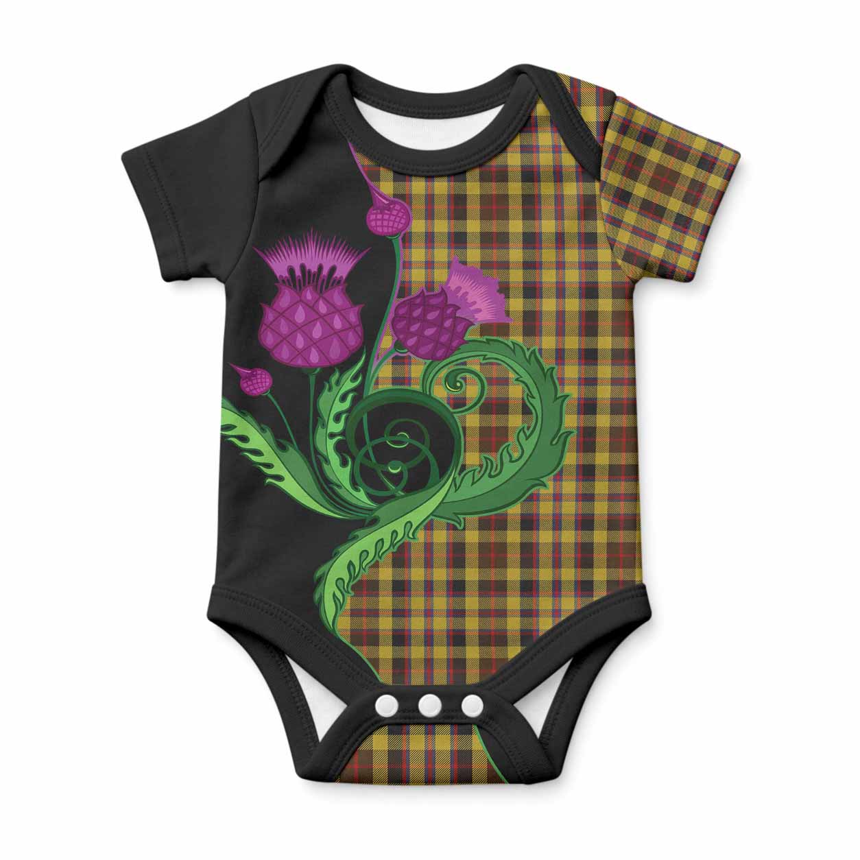 Jardine Tartan Baby Onesie Traditional Scottish Thistle