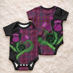 McCall (Caithness) Tartan Baby Onesie Traditional Scottish Thistle