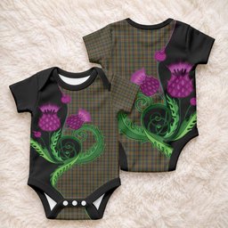 Limerick Tartan Baby Onesie Traditional Scottish Thistle