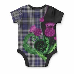 Napier Tartan Baby Onesie Traditional Scottish Thistle