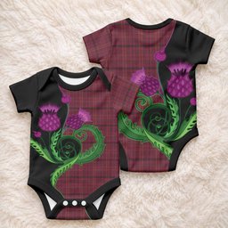 Williams of Wales Tartan Baby Onesie Traditional Scottish Thistle