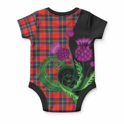 Ruthven Tartan Baby Onesie Traditional Scottish Thistle