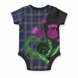 Rhys of Wales Tartan Baby Onesie Traditional Scottish Thistle