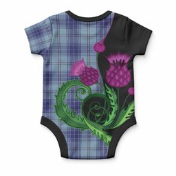 Traynor Tartan Baby Onesie Traditional Scottish Thistle