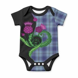 Traynor Tartan Baby Onesie Traditional Scottish Thistle