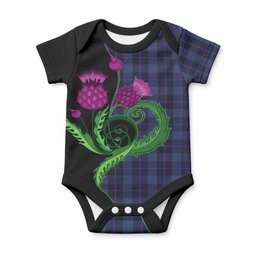Rangers Tartan Baby Onesie Traditional Scottish Thistle