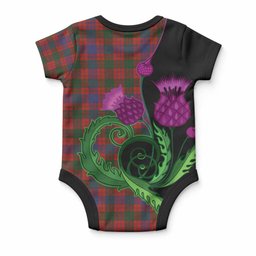 Ross Tartan Baby Onesie Traditional Scottish Thistle