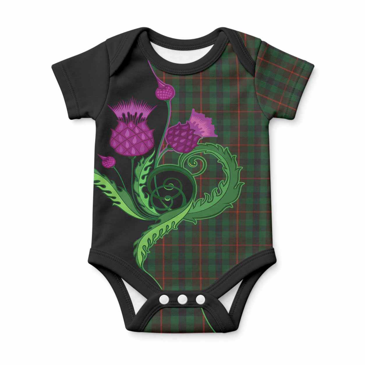 Tennant Tartan Baby Onesie Traditional Scottish Thistle