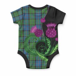 Stirling Tartan Baby Onesie Traditional Scottish Thistle