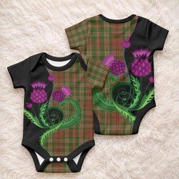 Pierce Tartan Baby Onesie Traditional Scottish Thistle