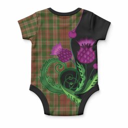 Pierce Tartan Baby Onesie Traditional Scottish Thistle