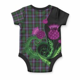 Russell Tartan Baby Onesie Traditional Scottish Thistle