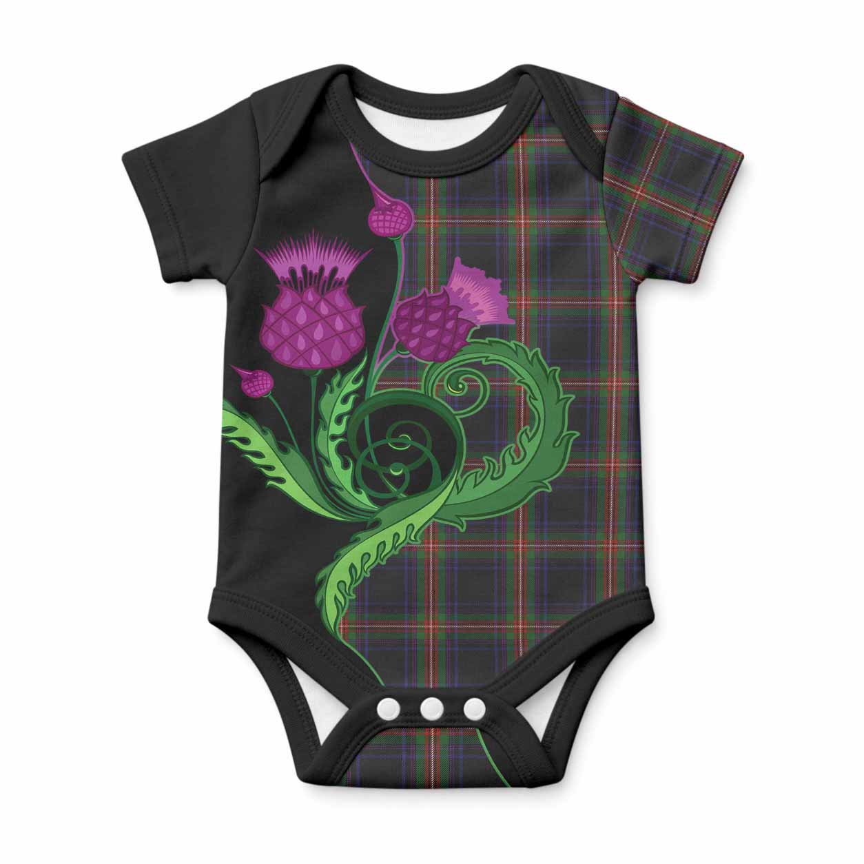 Watt Tartan Baby Onesie Traditional Scottish Thistle