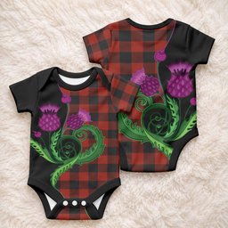 Rob Roy Macgregor Tartan Baby Onesie Traditional Scottish Thistle
