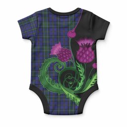 Weir Tartan Baby Onesie Traditional Scottish Thistle