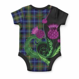 Smith Tartan Baby Onesie Traditional Scottish Thistle