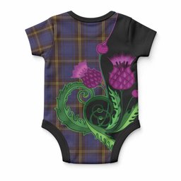 Sligo Tartan Baby Onesie Traditional Scottish Thistle