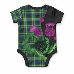 Purves Tartan Baby Onesie Traditional Scottish Thistle