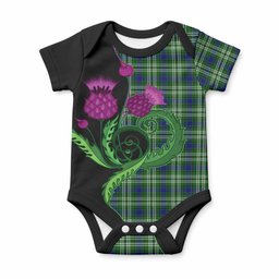 Purves Tartan Baby Onesie Traditional Scottish Thistle