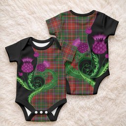 Somerville Tartan Baby Onesie Traditional Scottish Thistle
