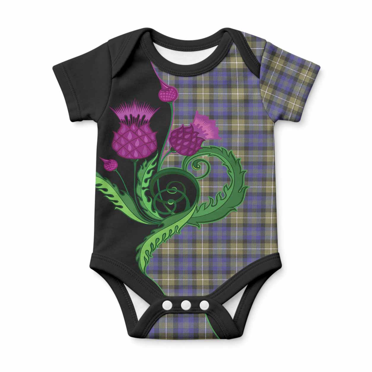 Rennie Tartan Baby Onesie Traditional Scottish Thistle