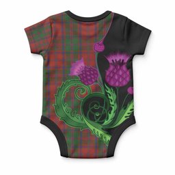 Stewart (Stuart) of Appin Tartan Baby Onesie Traditional Scottish Thistle