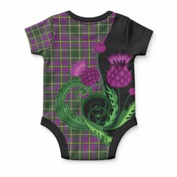 Taylor (Tailyour) Tartan Baby Onesie Traditional Scottish Thistle