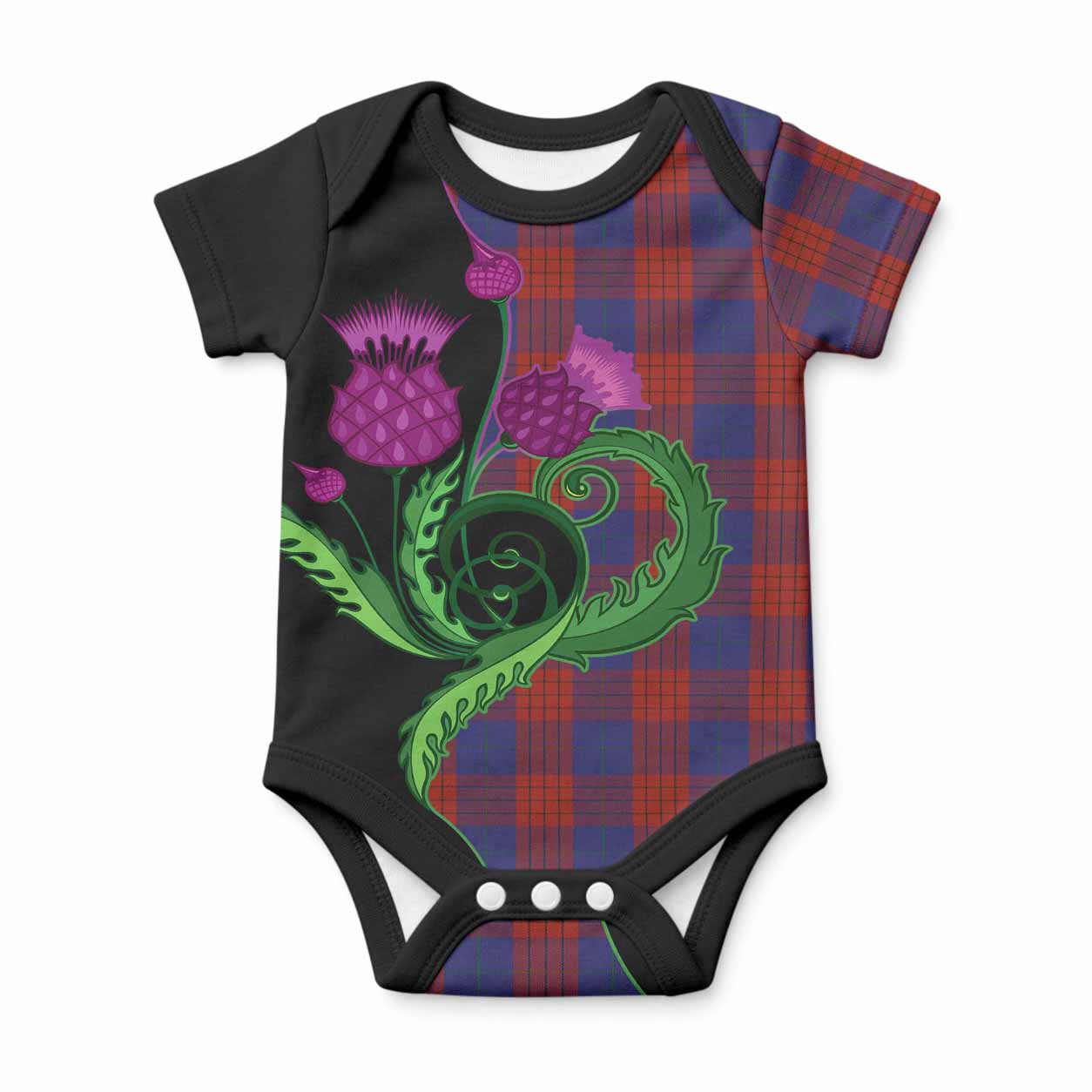 Robinson Tartan Baby Onesie Traditional Scottish Thistle