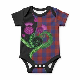 Robinson Tartan Baby Onesie Traditional Scottish Thistle