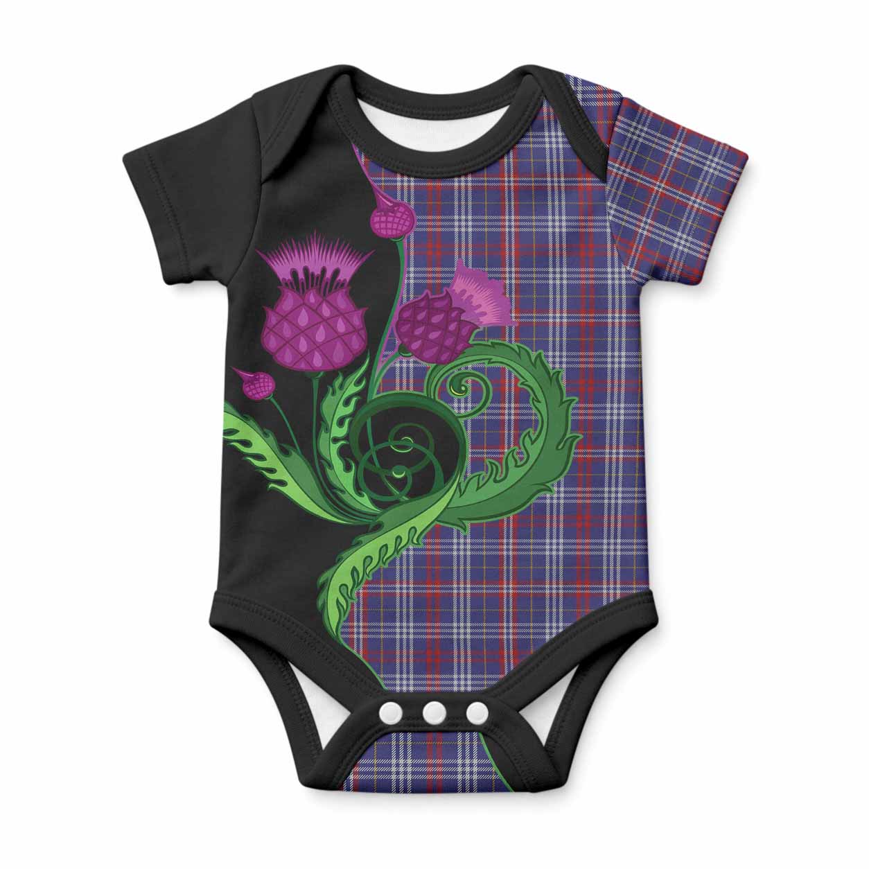Parker Tartan Baby Onesie Traditional Scottish Thistle