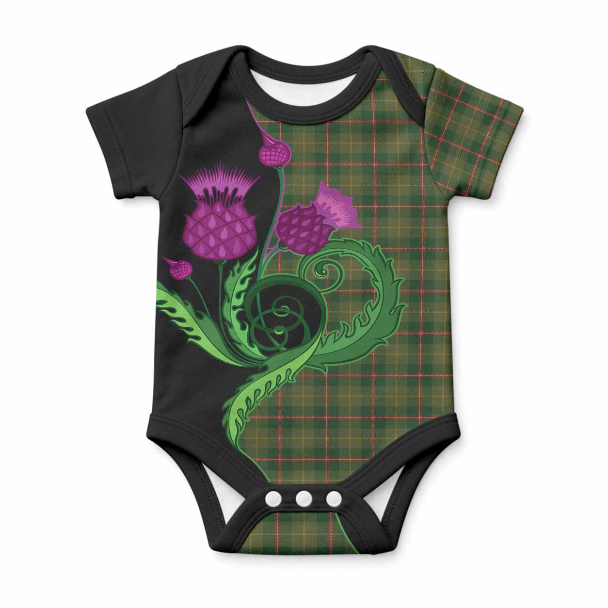Symington Tartan Baby Onesie Traditional Scottish Thistle