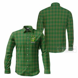McShane Irish Clan Tartan Long Sleeve Button Up with Coat of Arms