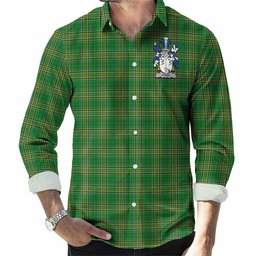 O'Dea Irish Clan Tartan Long Sleeve Button Up with Coat of Arms