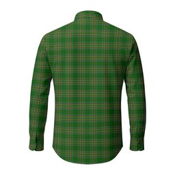 Torway Irish Clan Tartan Long Sleeve Button Up with Coat of Arms
