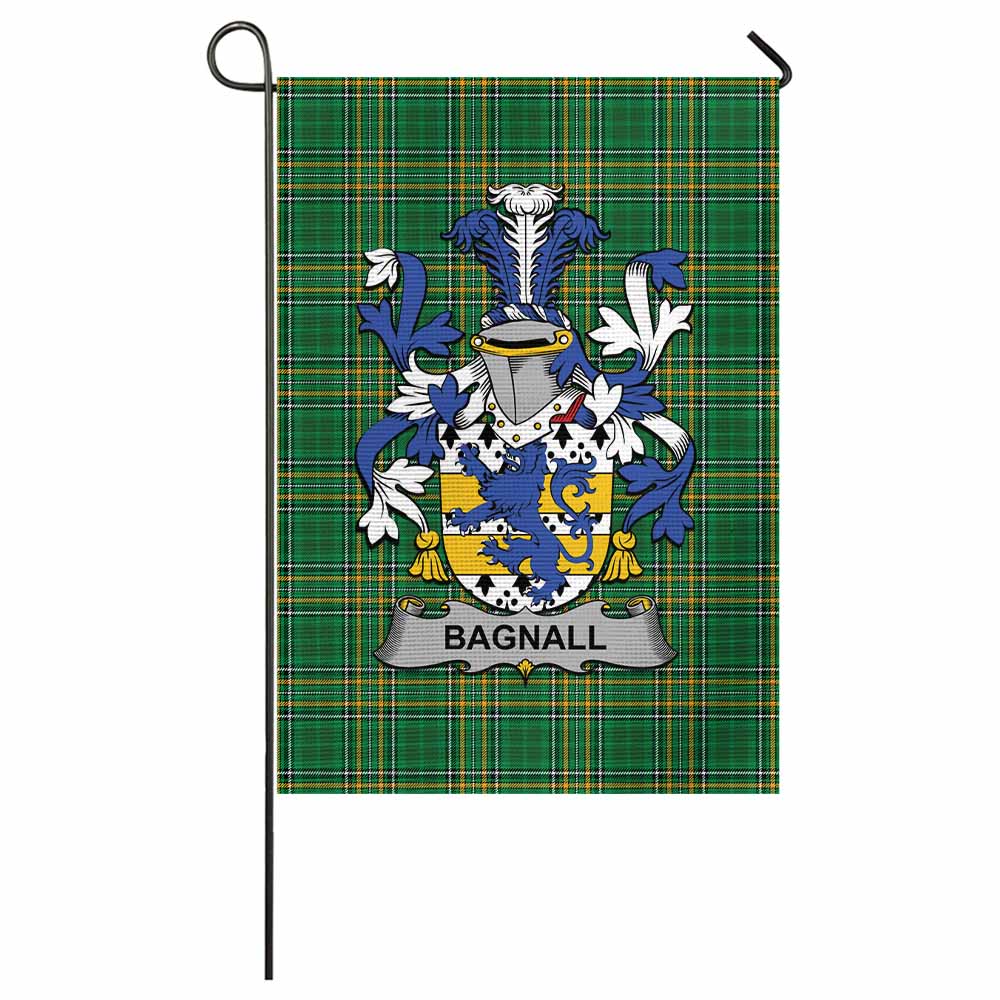 Bagnall Irish Clan Tartan Garden Flag with Coat of Arms