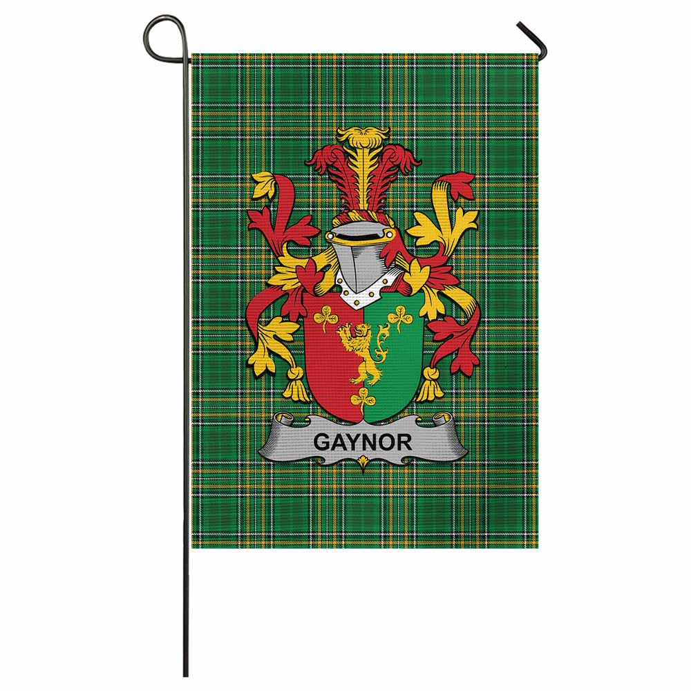 Gaynor Irish Clan Tartan Garden Flag with Coat of Arms
