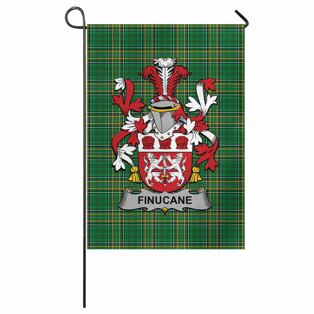 Finucane Irish Clan Tartan Garden Flag with Coat of Arms