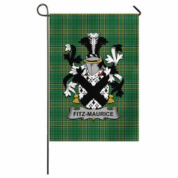 Fitz-Maurice Irish Clan Tartan Garden Flag with Coat of Arms