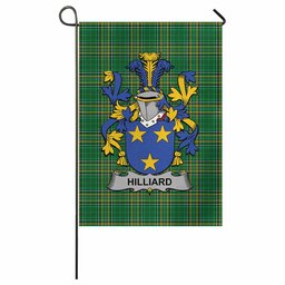 Hilliard Irish Clan Tartan Garden Flag with Coat of Arms