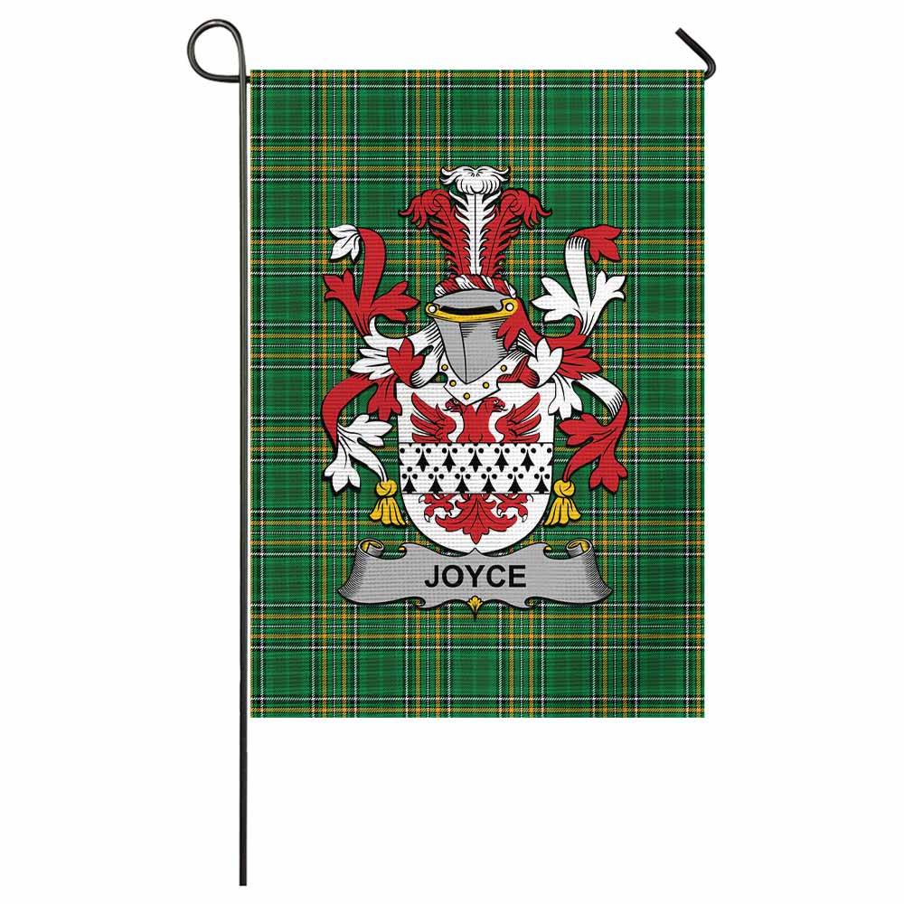 Joyce Irish Clan Tartan Garden Flag with Coat of Arms