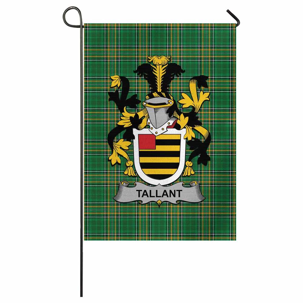 Tallant Irish Clan Tartan Garden Flag with Coat of Arms