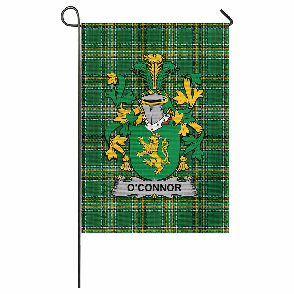 O'Connor (Kerry) Irish Clan Tartan Garden Flag with Coat of Arms