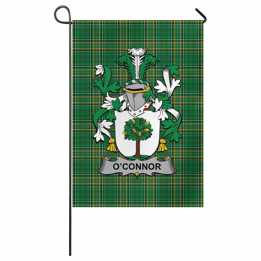 O'Connor (Faly) Irish Clan Tartan Garden Flag with Coat of Arms