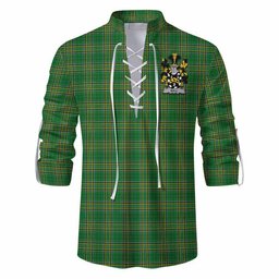Ball Irish Clan Tartan Ghillie Kilt Shirt with Coat of Arms