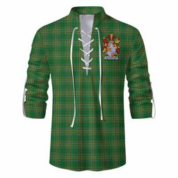 Chichester Irish Clan Tartan Ghillie Kilt Shirt with Coat of Arms