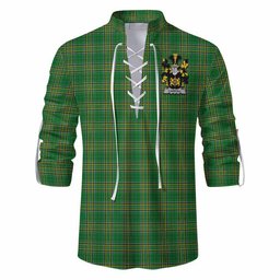 Carroll Irish Clan Tartan Ghillie Kilt Shirt with Coat of Arms