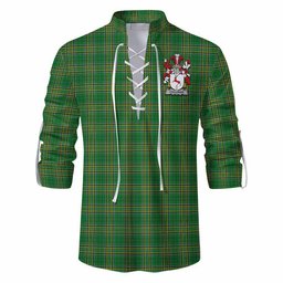Cullinan Irish Clan Tartan Ghillie Kilt Shirt with Coat of Arms